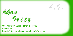 akos iritz business card